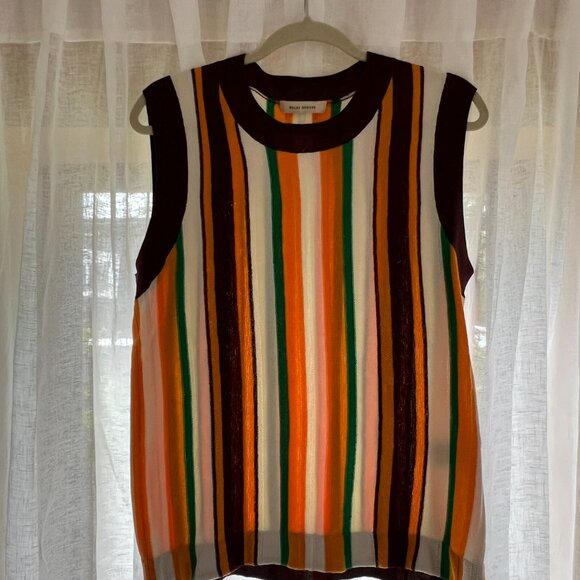Wales Bonner | Scale Striped Knitted Vest - Picture 1 of 2
